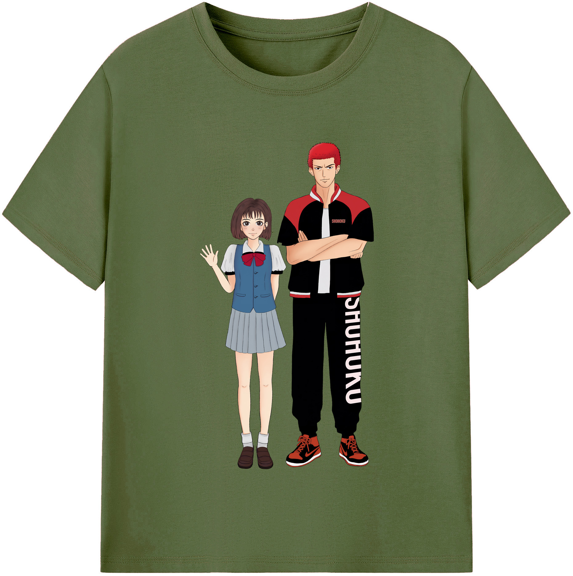 SLAM DUNK／スラムダンク 綿100％半袖Tシャツ（フロントプリント）